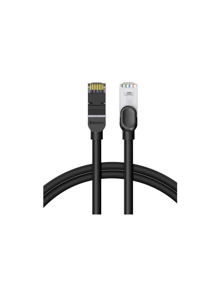 PATCH CORD UTP Baseus Cat6, fire din cupru, round cable, viteza maxima 1 Gbps, PVC, 2m, negru "PCWL-R01" - 6953156233140