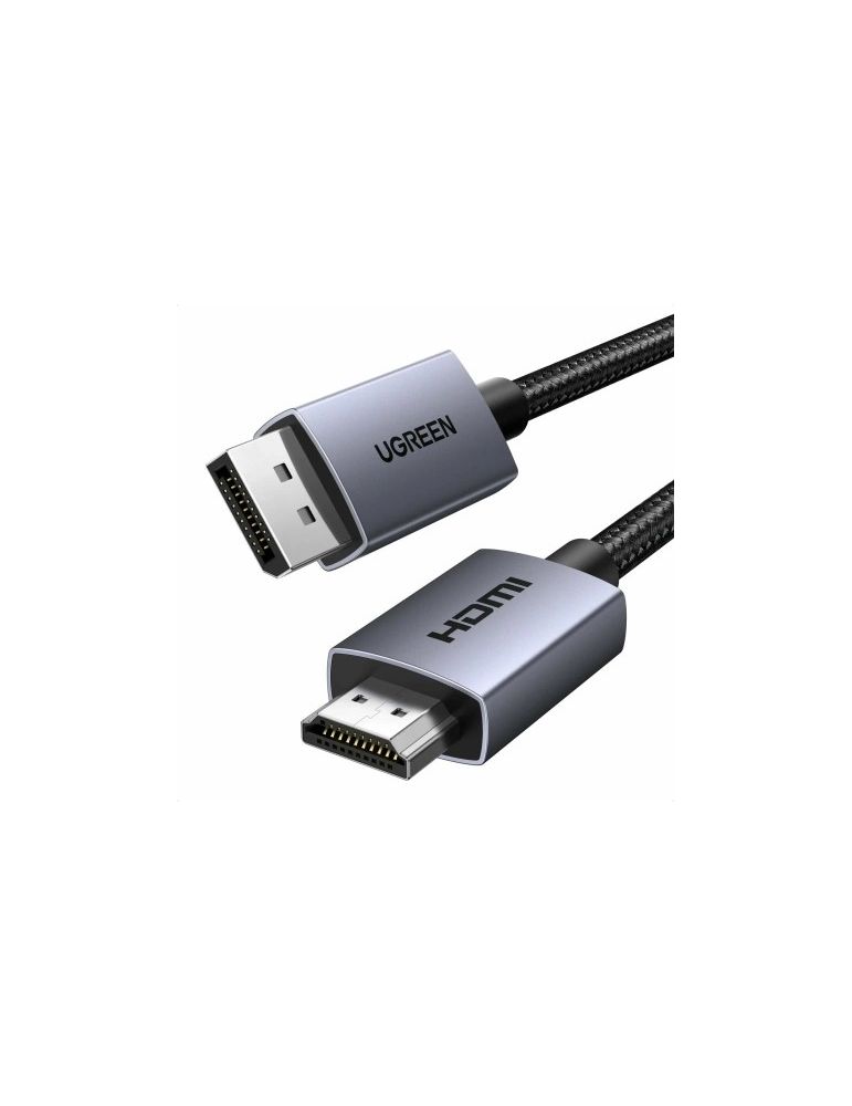 Ugreen CABLU video Ugreen, "DP125" DP (T) la HDMI (T), 4K/30Hz, lungime 2m, braided, negru "35842" - 6941876238422