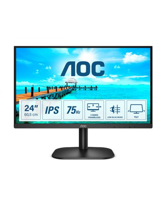 AOC B2 24B2XD LED display 60,5 cm (23.8") 1920 x 1080 Pixel Full HD Negru Aoc - 1