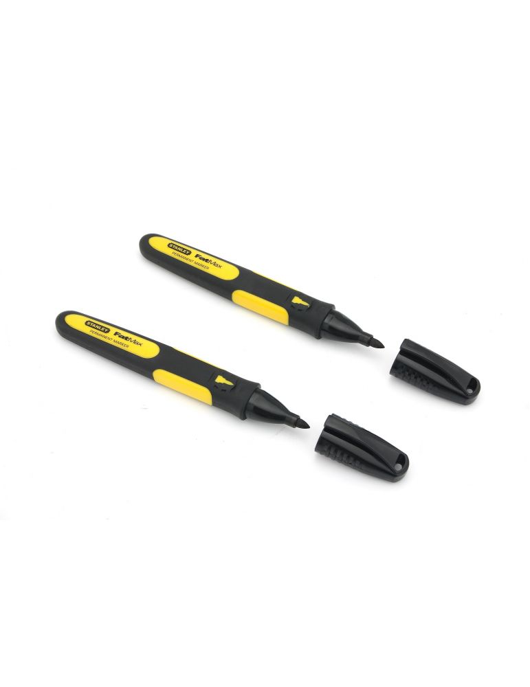 Marker pemanent Fatmax, varf subtire, negru, set 2 bucati, 0-47-312 Stanley