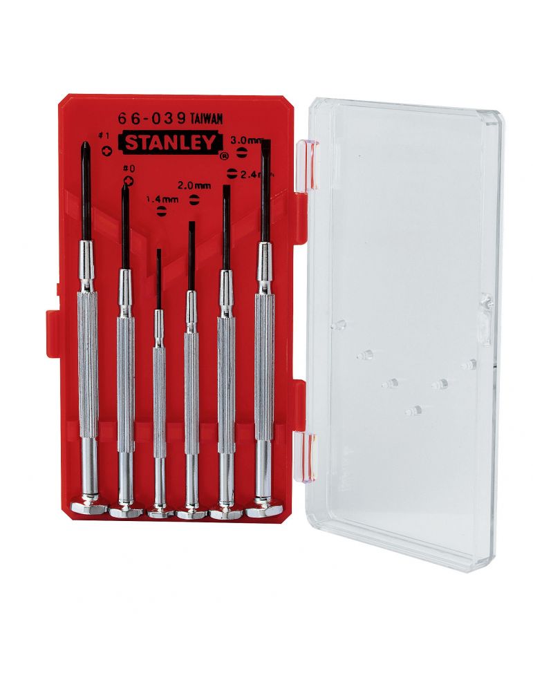 Set 6 surubelnite de precizie, 01-66-039 Stanley