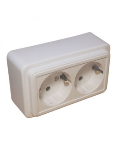 Priza dubla PT schuko SPN1102 - Tik.ro