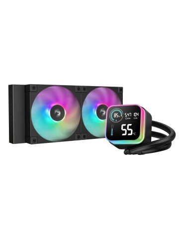 DeepCool LQ240 Procesor Kit lichid de răcire 12 cm Negru 1 buc. - Tik.ro