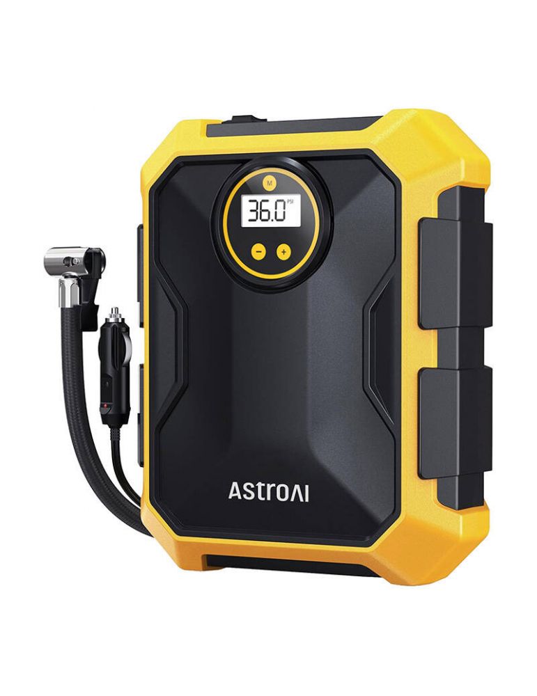 Compresor de aer AstroAI CZK-3674 12V DC 100PSI (galben)