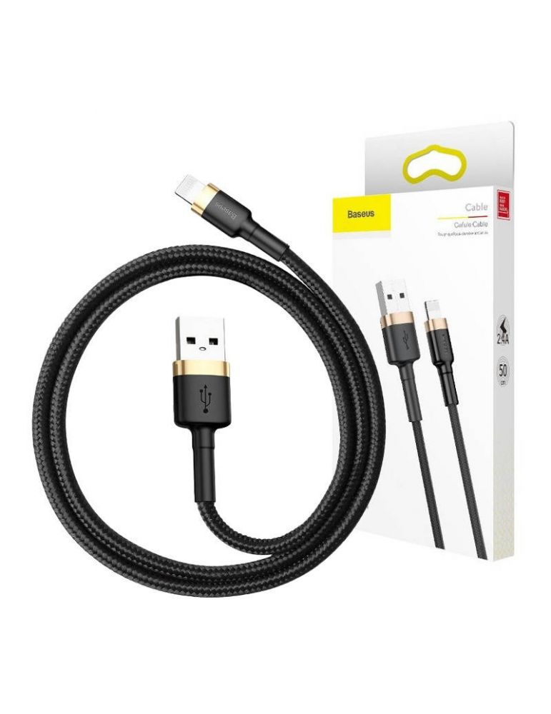 Cablu USB Lightning Baseus Cafule 2A 3m (auriu/negru)