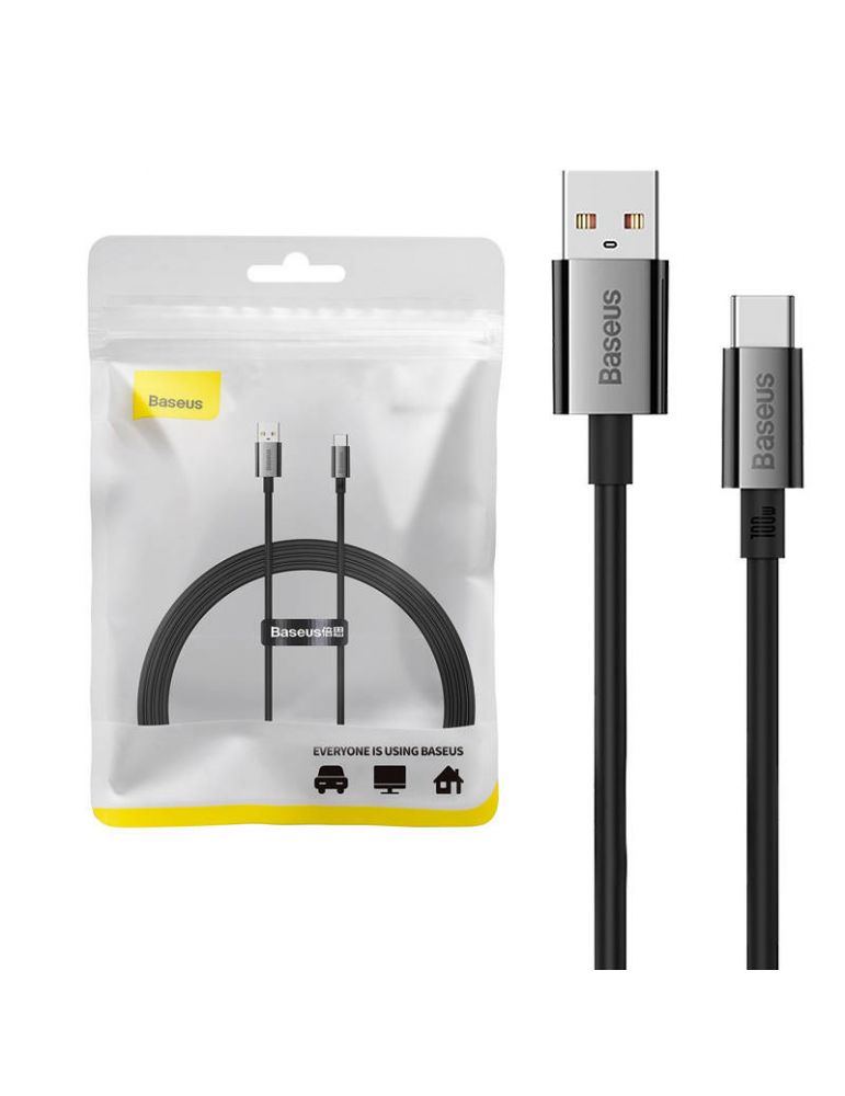 Cablu USB la USB-C Baseus Superior 100W 1,5m (negru)