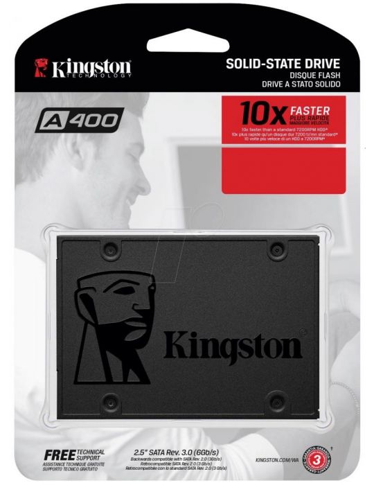 SSD Kingston A400 480GB, SATA3, 2.5inch Kingston - 1