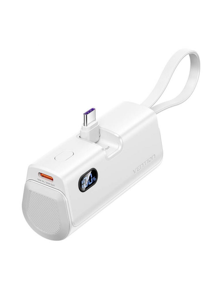 Powerbank Vention LED display 4800mAh 22.5W FHQW0 (alb)