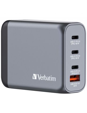 Verbatim GNC-100 Universală Negru, Gri AC Încărcare rapidă De interior - Tik.ro