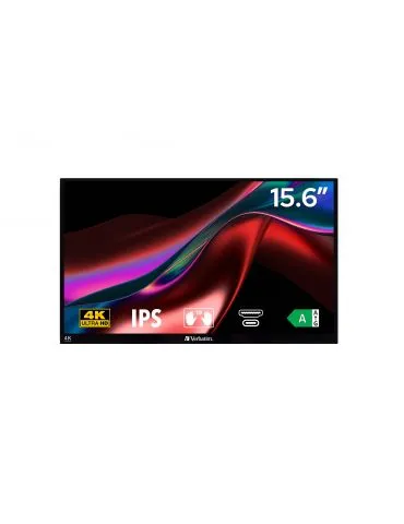 Verbatim 32238 monitoare LCD 39,6 cm (15.6") 3840 x 2160 Pixel 4K Ultra HD Ecran tactil Negru
