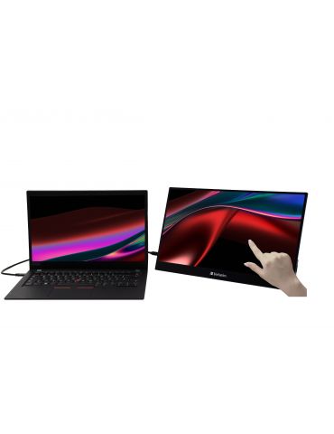 Verbatim 32238 monitoare LCD 39,6 cm (15.6") 3840 x 2160 Pixel 4K Ultra HD Ecran tactil Negru