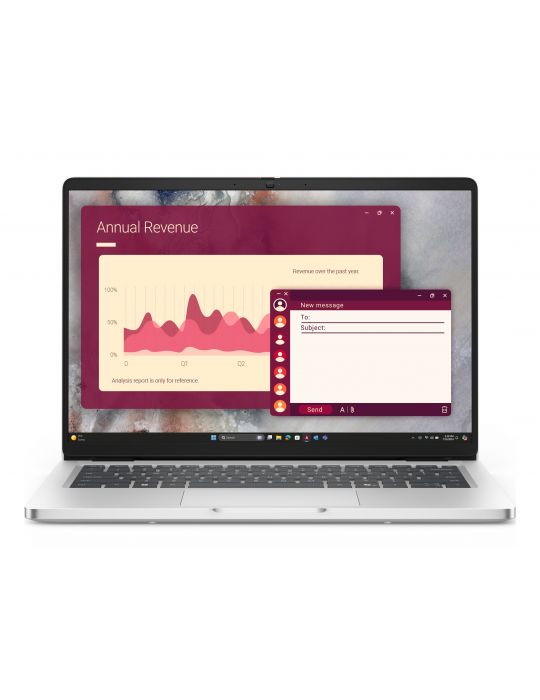 DELL Pro 14 PC14250 Intel Core Ultra 7 255U Laptop 35,6 cm (14") Full HD+ 32 Giga Bites DDR5-SDRAM 512 Giga Bites SSD Wi-Fi 6E