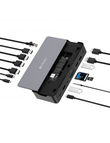 Verbatim CDS-15SSD Prin cablu USB 3.2 Gen 1 (3.1 Gen 1) Type-C Negru, Gri
