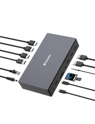 Verbatim CDS-17 Prin cablu USB 3.2 Gen 1 (3.1 Gen 1) Type-C Negru, Gri