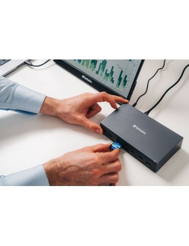 Verbatim CDS-17 Prin cablu USB 3.2 Gen 1 (3.1 Gen 1) Type-C Negru, Gri