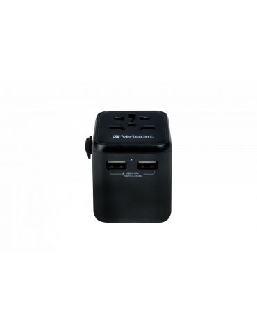 Verbatim 49543 adaptoare de prize Universală Negru