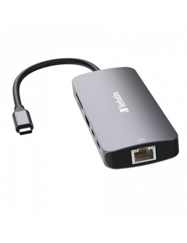 Verbatim CMH-09 USB tip-C 10000 Mbit s Argint