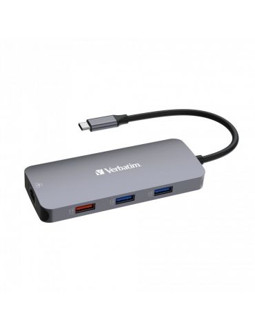 Verbatim CMH-09 USB tip-C 10000 Mbit s Argint