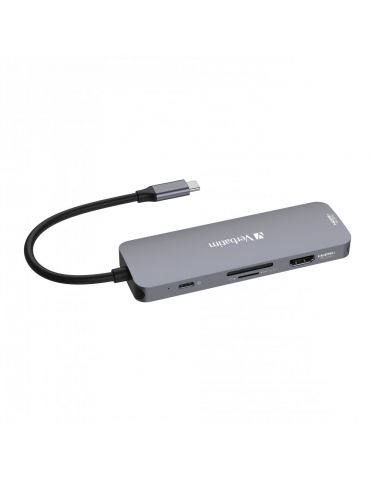 Verbatim CMH-08 USB tip-C 5000 Mbit s Argint