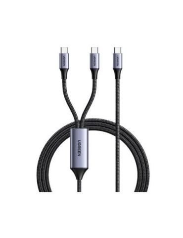 Ugreen 35087 cabluri USB USB 3.2 Gen 1 (3.1 Gen 1) 1,5 m USB C 2 x USB C Negru, Gri - Tik.ro