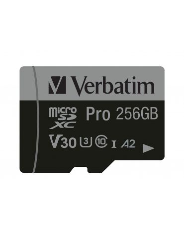 Verbatim 47045 memorii flash 256 Giga Bites MicroSDXC UHS-I Clasa 10 - Tik.ro