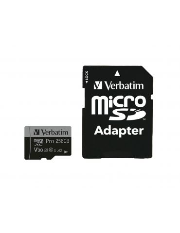Verbatim 47045 memorii flash 256 Giga Bites MicroSDXC UHS-I Clasa 10