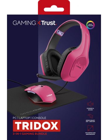 Trust GXT 790 Căști Prin cablu Bandă de fixare pe cap Gaming Negru, Roz