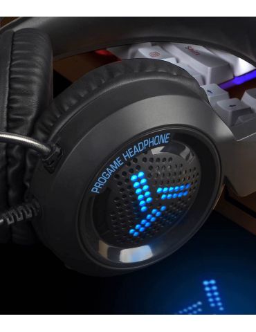 Varr VH8020 cască audio & cască cu microfon Căști Prin cablu Bandă de fixare pe cap Gaming Negru