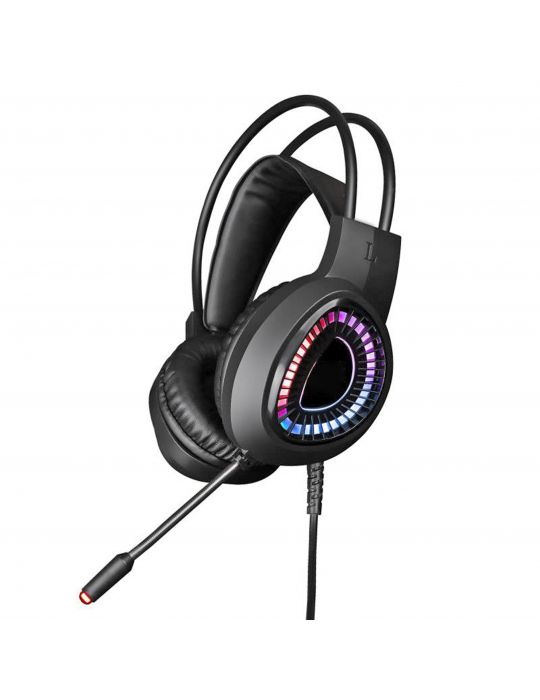 Varr VH8010 cască audio & cască cu microfon Căști Prin cablu Bandă de fixare pe cap Gaming Negru