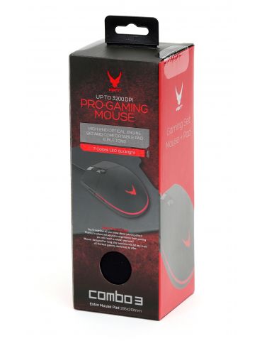 Varr VSETMPX5 mouse-uri Gaming Ambidextru USB Tip-A Optice 3200 DPI