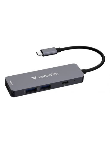 Verbatim 32155 hub-uri de interfață USB 3.2 Gen 1 (3.1 Gen 1) Type-C 5000 Mbit s Gri - Tik.ro