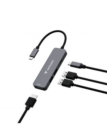 Verbatim 32155 hub-uri de interfață USB 3.2 Gen 1 (3.1 Gen 1) Type-C 5000 Mbit s Gri