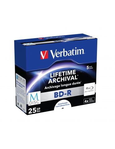 Verbatim M-Disc 4x BD-R 25 Giga Bites 5 buc.