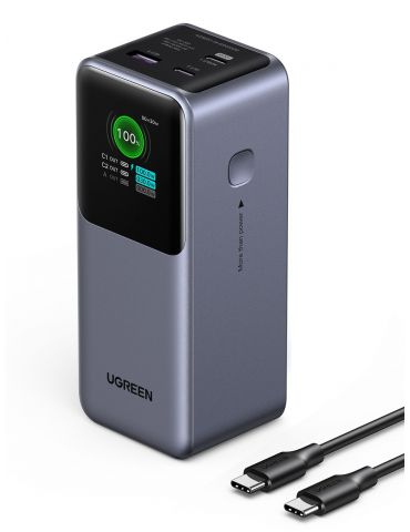 Ugreen 20000mAh 130W Fast Charging Powerbank Litiu Gri - Tik.ro