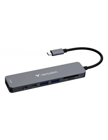Verbatim 32158 hub-uri de interfață USB 3.2 Gen 1 (3.1 Gen 1) Type-C 5000 Mbit s Gri - Tik.ro