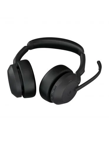 Jabra Evolve2 55 Căști Prin cablu & Wireless Bandă de fixare pe cap Birou Call center Bluetooth Stand de încărcare Negru