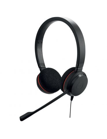 Jabra Evolve 20 Căști Prin cablu Bandă de fixare pe cap Birou Call center USB Type-C   USB Type-A Negru - Tik.ro