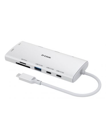 D-Link DUP-A01 hub-uri de interfață USB 3.2 Gen 1 (3.1 Gen 1) Type-C 10000 Mbit s Alb