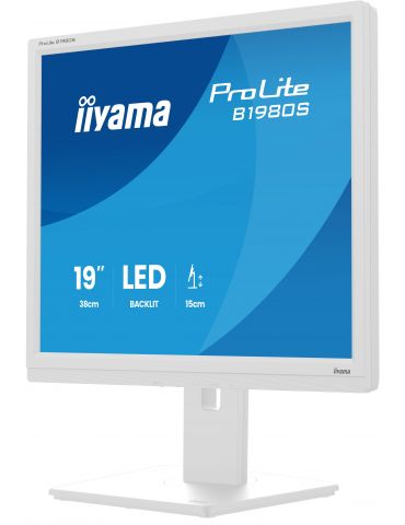 iiyama ProLite B1980S-W1 monitoare LCD 48,3 cm (19") 1280 x 1024 Pixel SVGA LED Alb