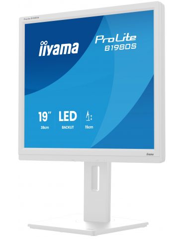 iiyama ProLite B1980S-W1 monitoare LCD 48,3 cm (19") 1280 x 1024 Pixel SVGA LED Alb