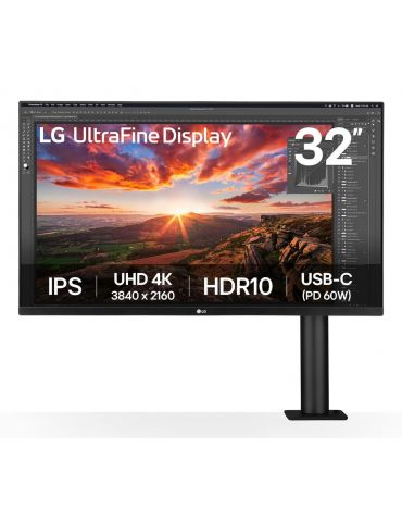 LG 32UN880K-B monitoare LCD 80 cm (31.5") 3840 x 2160 Pixel 4K Ultra HD Negru - Tik.ro