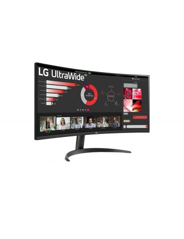LG 34WR50QK-B monitoare LCD 86,4 cm (34") 3440 x 1440 Pixel Wide Quad HD Negru
