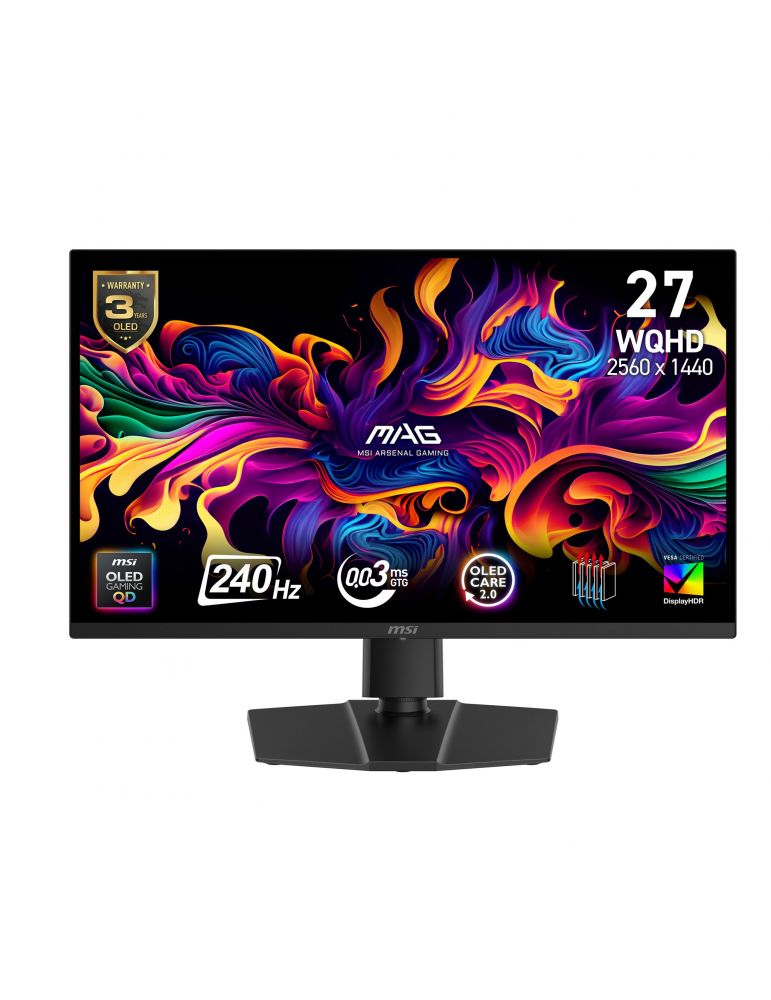 Computer Monitors MSI MAG 271QP QD-OLED X24 monitoare LCD 67,3 cm (26.5") 2560 x 1440 Pixel Wide Quad HD Negru