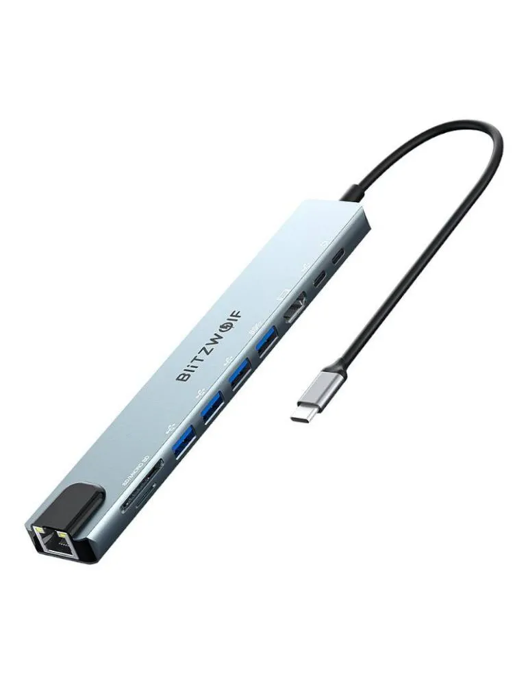 Computer Accessories Stație de andocare Blitzwolf BW-TH5 10in1 USB-C (argintiu)