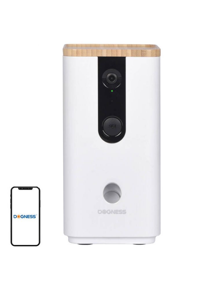 Alimentator inteligent pentru gustări cu cameră T03 Dogness (alb)