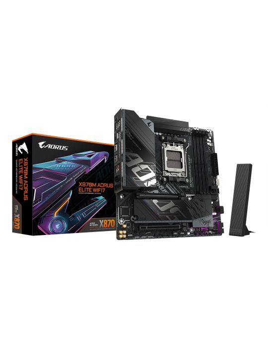 GIGABYTE X870M AORUS ELITE WIFI7 AMD X870 Mufă AM5 micro-ATX