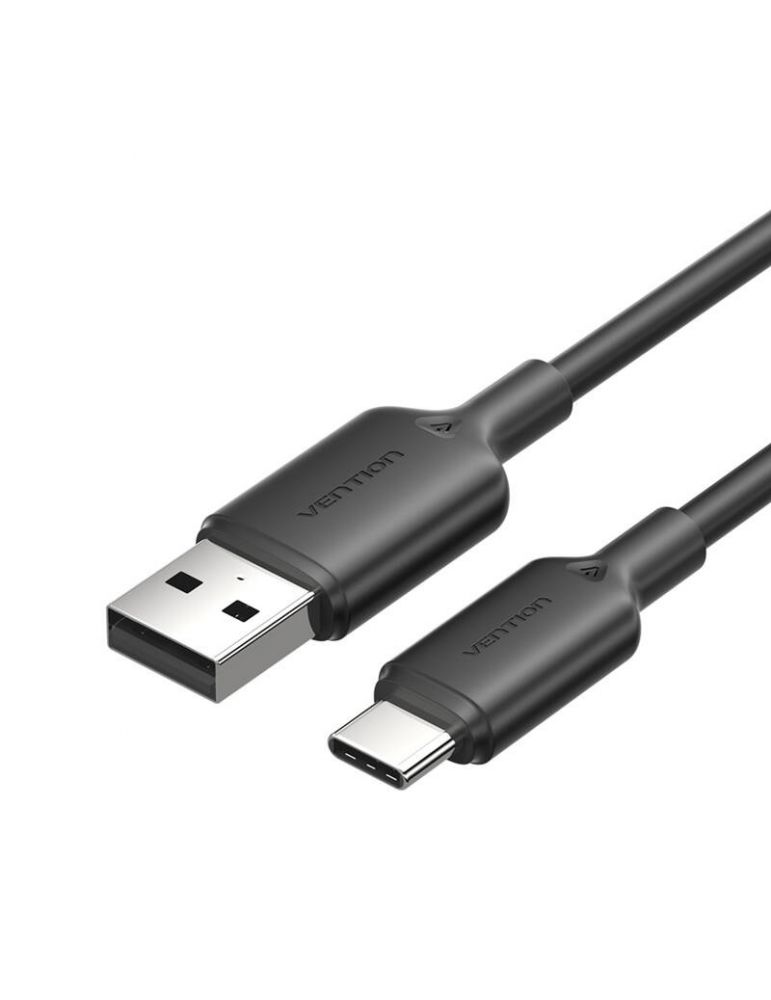 Cablu USB 2.0 A la USB-C 3A Vention CTQBH 2M (negru)
