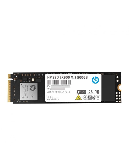 SSD HP EX900 500GB, PCI Express 3.0 x4, M.2 2280 Hp - 1