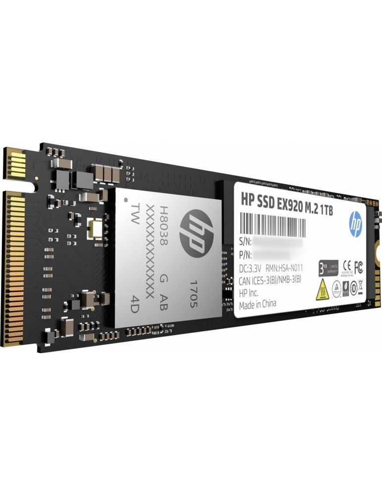 Ssd hp ex920 1tb m.2 2280 pciegen 3 (8gb/s) r/w