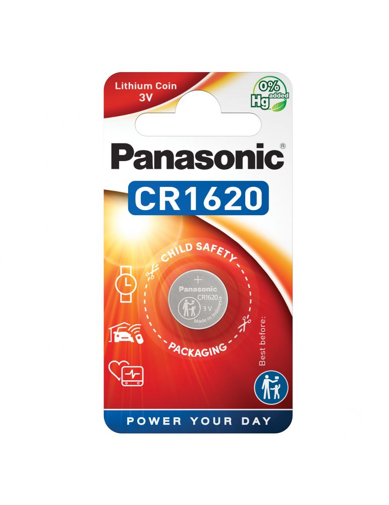 General Purpose Batteries Baterie Litiu 3V CR1620 70mAh, Dimensiuni 16 x 20 mm Panasonic Blister 1